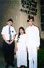 Myself and Elder Lima with Juani Huaman before her baptism