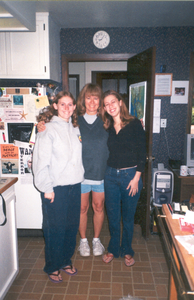 Me, Mom, and Becky (Thanksgiving 2002)