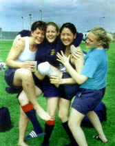 Silly rugby girls: Adele, Me, Noby, and Brooke